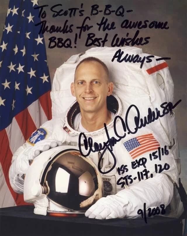 Clayton C. Anderson at Scott’s Walk-Up Bar-B-Q